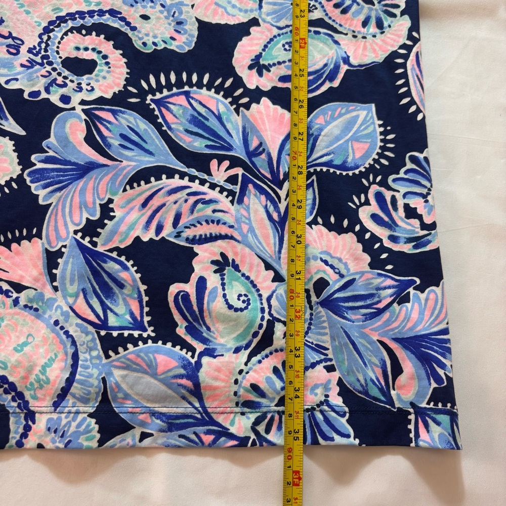 Lilly Pulitzer Carlile Sheath Dress Bell Sleeves High Tide Holy Flockamolie Sz S - Picture 16 of 16